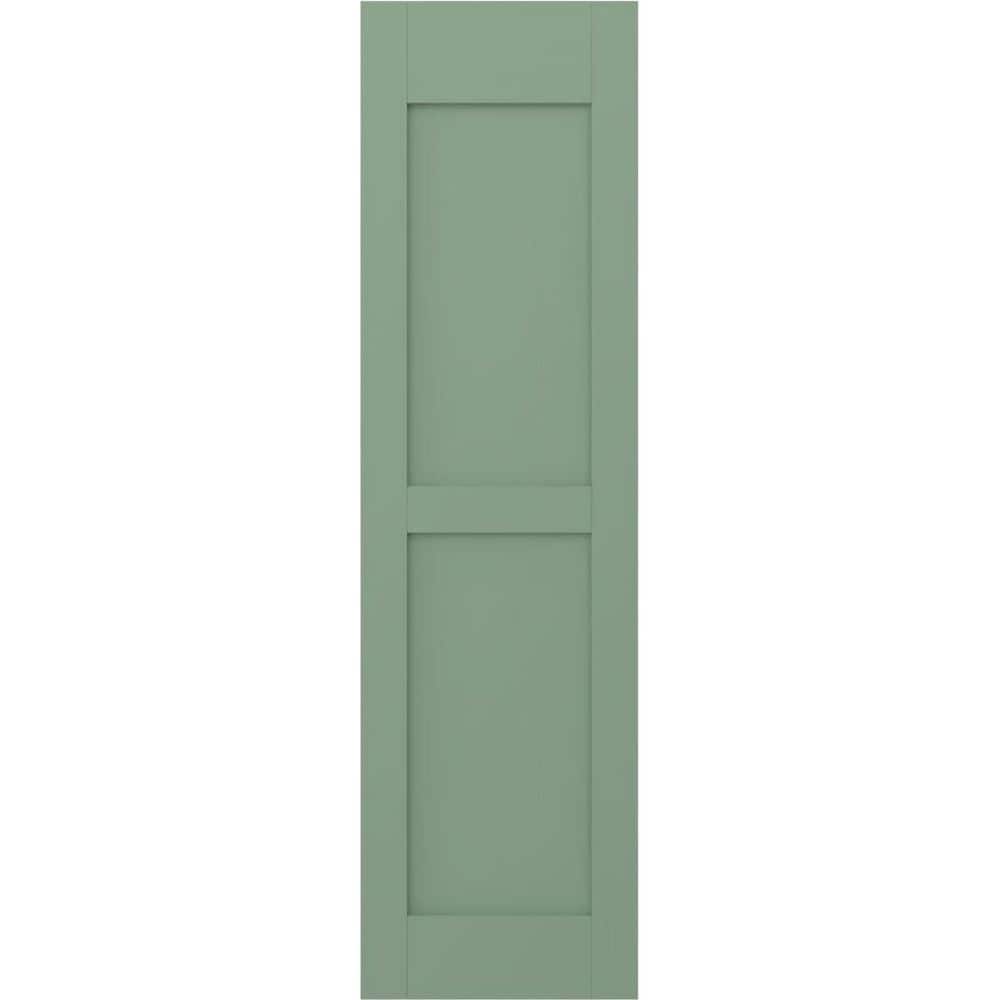 15-in W x 32-in H Americraft Two Equal Flat Panel Exterior Real Wood Shutters (Per Pair), Track Green price history on PriceWatchPro