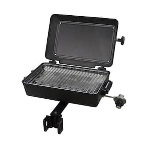 1-Burner Portable Propane Gas Grill With Multi-Fit Rail Mount in Black
