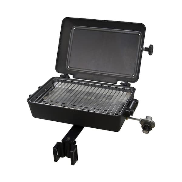 Springfield 1-Burner Portable Propane Gas Grill With Multi-Fit Rail Mount in Black