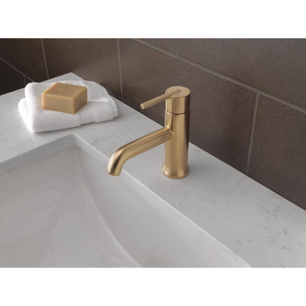 Delta Trinsic Modern Stainless Steel & Bronze Bathroom Faucet