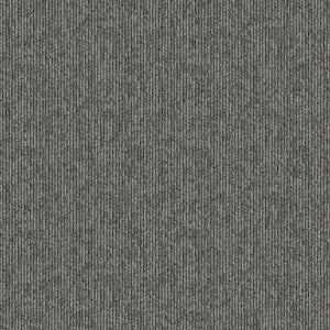 Crescent Creek - Instant Replay - Gray Commercial 24 x 24 in. Glue-Down Carpet Tile Square (96 sq. ft.)