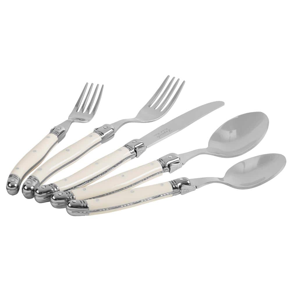 French Home French Home Laguiole Connoisseur 20-Piece 18/10 Stainless-Steel Flatware Set With Handles (Set of 20)