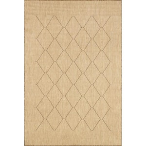 Jae Moroccan Indoor/Outdoor Natural Doormat 2 ft. x 3 ft. . Accent Rug Area Rug