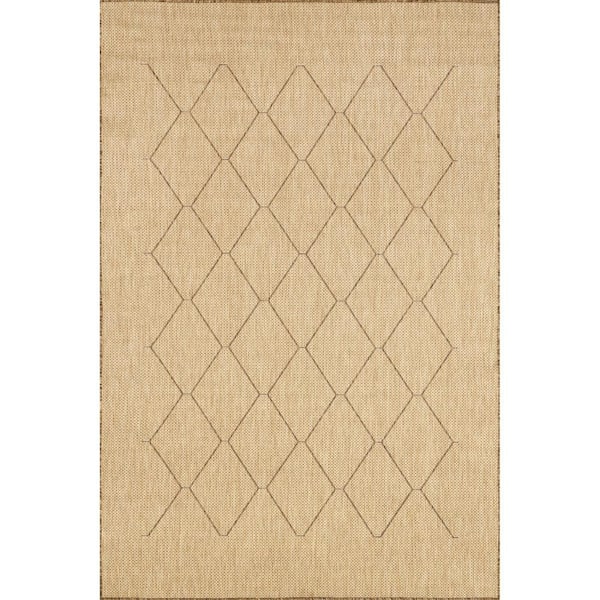 nuLOOM Jae Moroccan Natural 4 ft. x 6 ft. Indoor/Outdoor Area Rug
