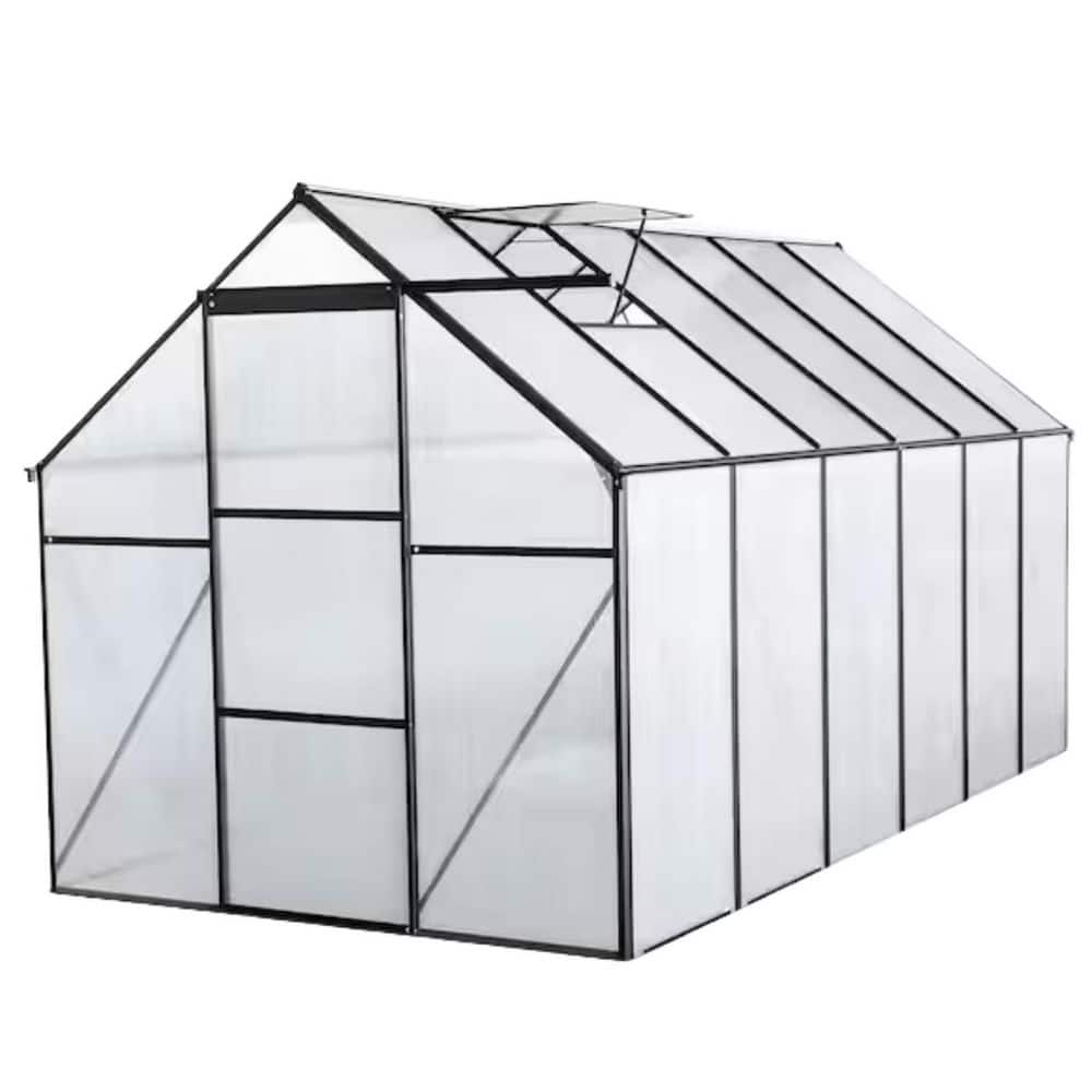 74.8 in. W x 146.06 in. D x 76.77 in. H Polycarbonate Walk-in Greenhouse, Raised Base and Anchor Aluminum for Outdoor price history on PriceWatchPro