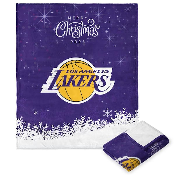 THE NORTHWEST GROUP NBA Christmas 2023 Lakers Multicolor Polyester Silk Touch Throw Blanket