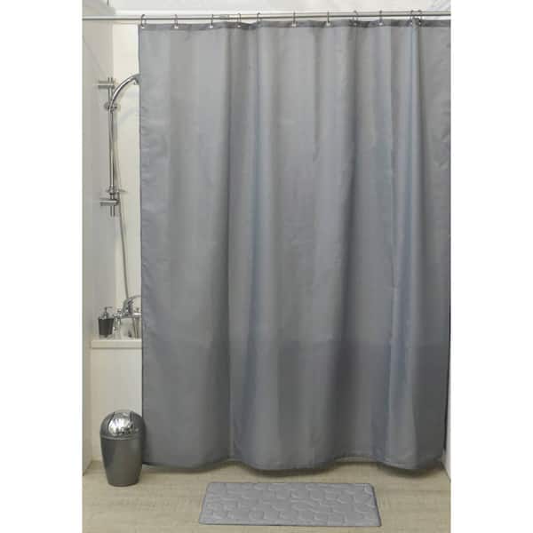 S Fabric 79 In Polyester Shower Curtain, Fabric Shower Curtain With Matching Window Treatment