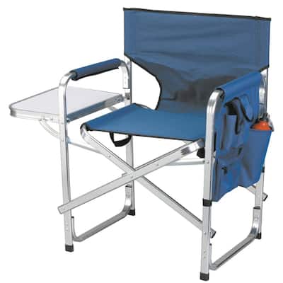 Stylish Camping Blue Full Back Folding Director's Chair