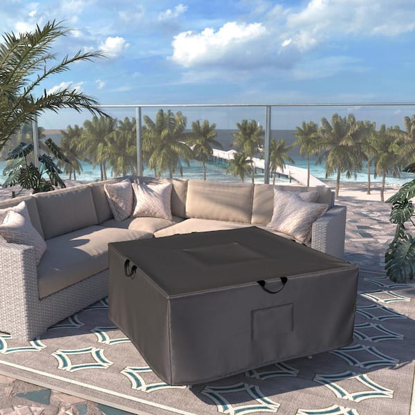 California Umbrella Heavy Duty Water Resistant Patio 44 in. L x 44 in. W Square Patio Fire Pit Cover