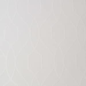 Vector Geo White Paintable Removable Wallpaper Sample