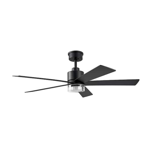 Hampton Bay Bynum 52 in. Smart Indoor DC Motor Matte Black Ceiling