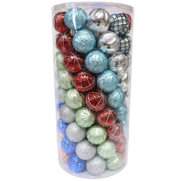 Home Accents Holiday - Snowtop Dazzle 60 mm Assorted Ornament Set (101-Count)