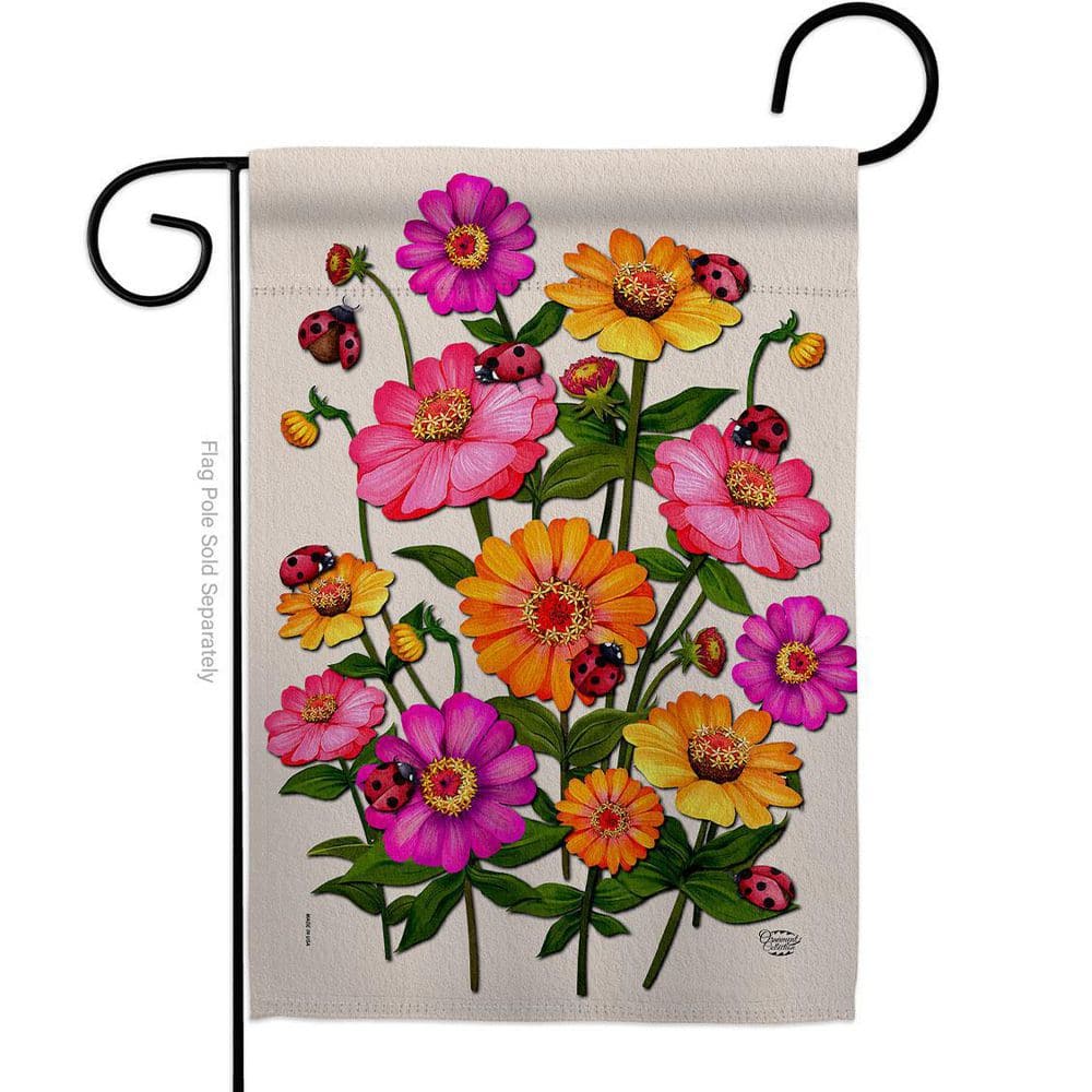 Ornament Collection 13 In. X 18.5 In. Ladybug Bouquet Garden Flag ...