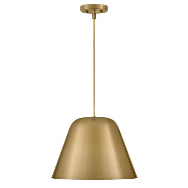 LARK - Madi 1-Light Lacquered Brass Cone Pendant Light