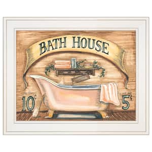 Bath House Bath Tub by Unknown 1 Piece Framed Graphic Print Typography Art Print 11 in. x 13 in. .
