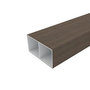 Alusions 2 in. x 4 in. x 144 in. Coextruded Brazilian Ipe Wood Composite Aluminum Beams