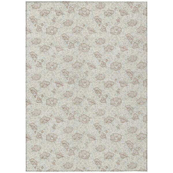 Chantille Machine Washable Indoor/Outdoor Abstract ACN2792 Ivory 5 ft. x 7 ft. 6 in. Area Rug
