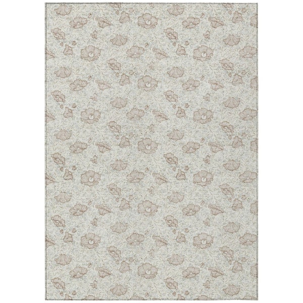 Chantille Machine Washable Indoor/Outdoor Abstract ACN2792 Ivory 8 ft. x 10 ft. Area Rug