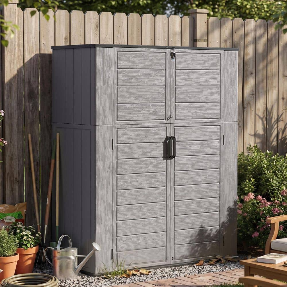 Sizzim 4 ft. 7.9 in. W x 2 ft. 2.4 in. D x 6 ft. H Resin Shed