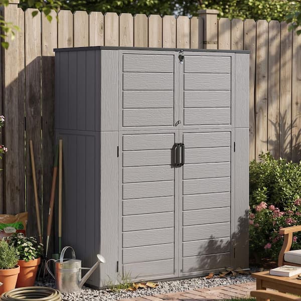 Sizzim 4 ft. 7.9 in. W x 2 ft. 2.4 in. D x 6 ft. H Resin Shed Sizzim 4 ft. 7.9 in. W x 2 ft. 2.4 in. D x 6 ft. H Resin Shed