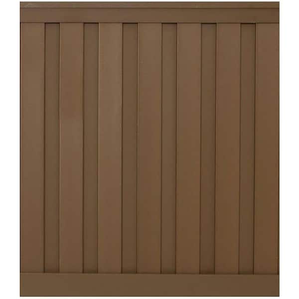Trex Seclusions 6 ft. x 6 ft. Saddle Brown Wood-Plastic Composite Board-On-Board Privacy Fence Panel Kit