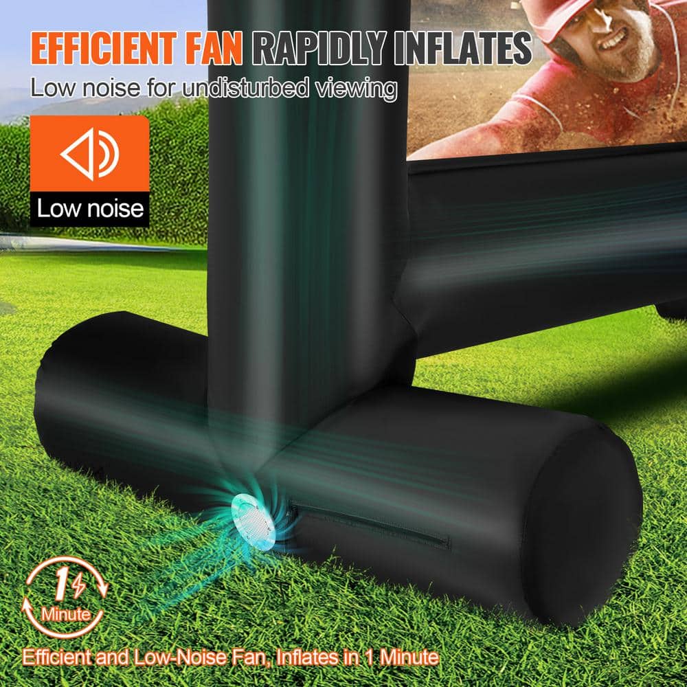 VEVOR 14 FT Black Inflatable Outdoor Movie Screen