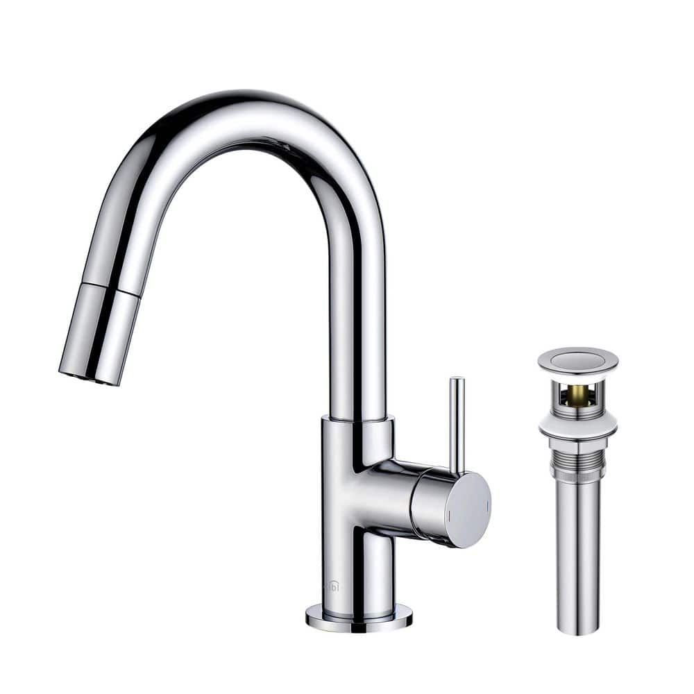 Single Handle High-Arc Pull Down Sprayer Bathroom Sink Faucet price history on PriceWatchPro