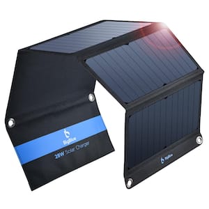 28-Watt Solar Panels, Portable Battery Charger, Compatible with Most Devices, IPX4 Waterproof for Camping and Hiking