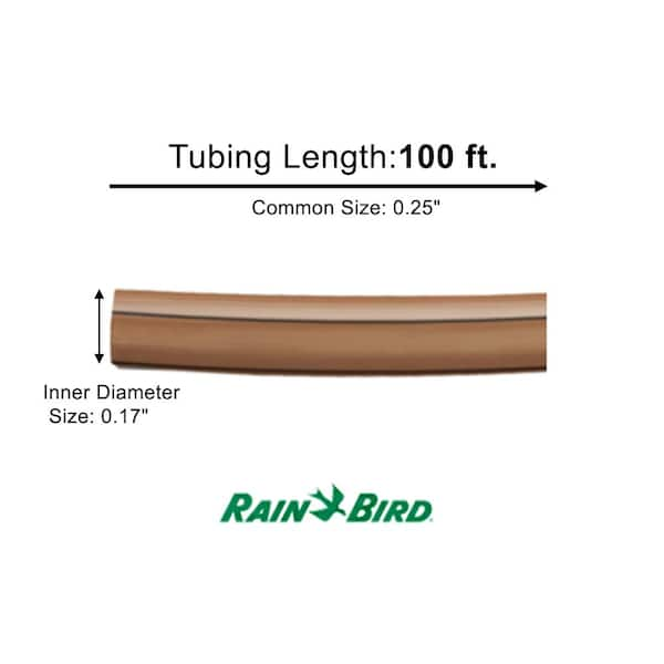 1/4 in. x 100 ft. Distribution Tubing for Drip Irrigation, Brown