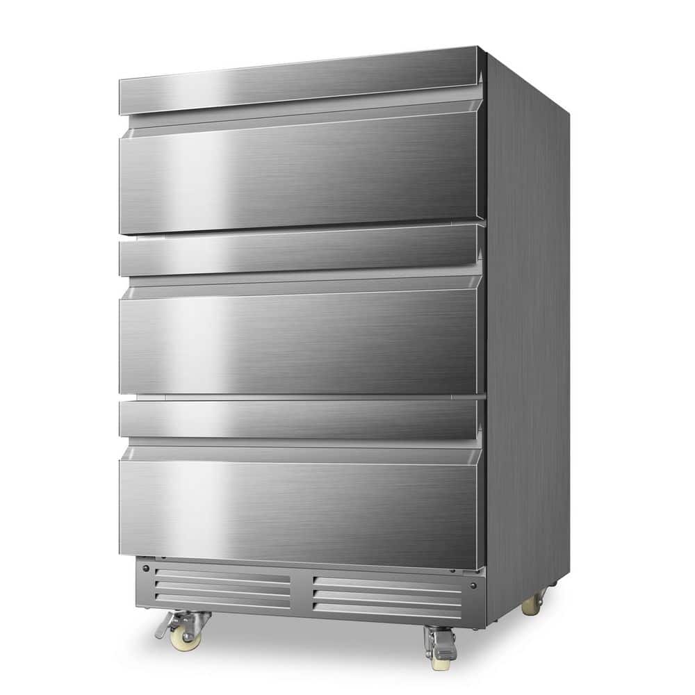 4.9 cu. ft. 3-Tier Drawer Outdoor Refrigerator in Stainless Steel with Wheels,Waterproof Design and Temperature Control price history on PriceWatchPro