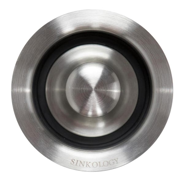 SINKOLOGY SinkSense 3.5 in. Disposal Flange Drain with Stopper in Stainless Steel