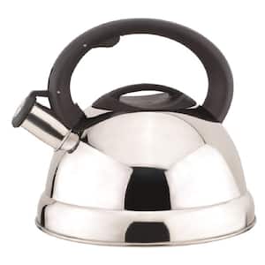 12-Cup 3 Qt. Silver Stainless Steel Whistling Tea Kettle