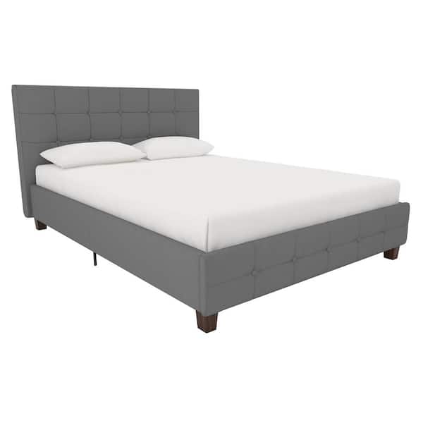 DHP Ryan Gray Linen Upholstered Full Bed