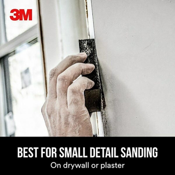 3M DRYWALL Sanding Sponge 4PK, Dual Grit Block, 2 7/8 x 4 7/8 x