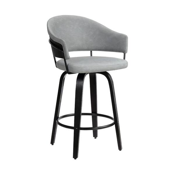 gray faux leather bar stools