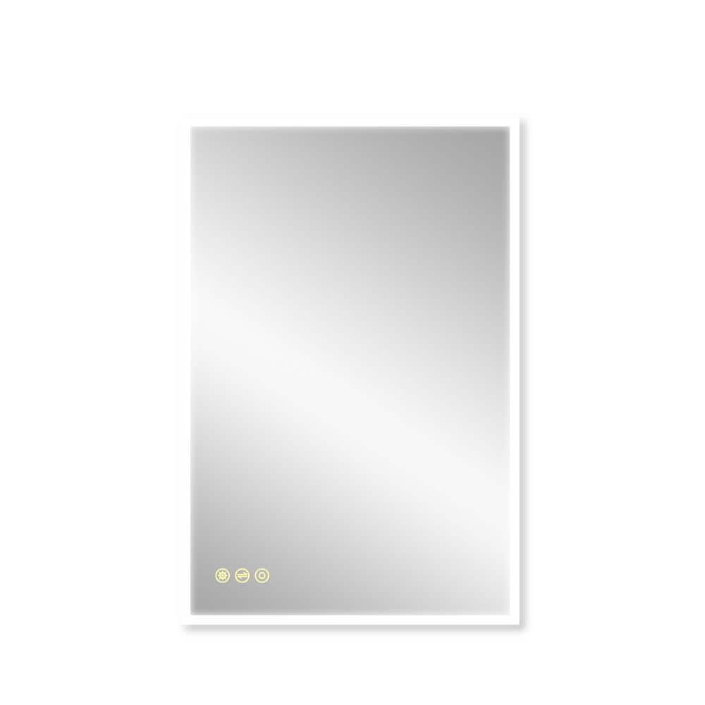 24 in. W x 36 in. H Rectangular Frameless Anti-Fog Wall Mounted LED Light Bathroom Vanity Mirror in Silver price history on PriceWatchPro