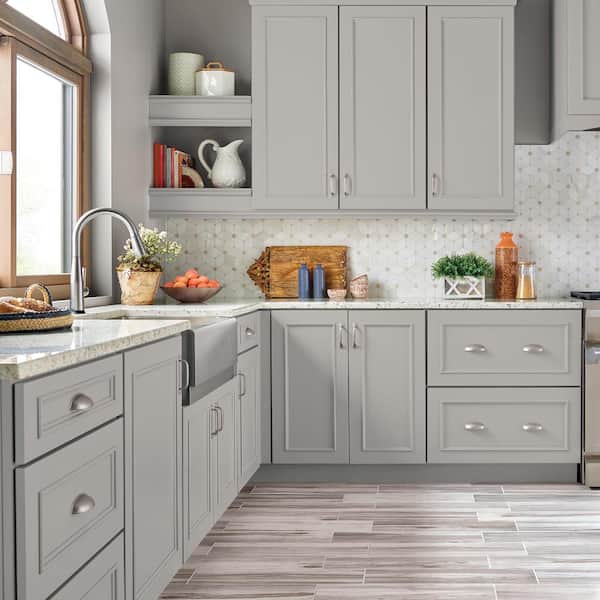 1 gal. #PPU18-10 Natural Gray Satin Enamel Interior/Exterior Cabinet, Door & Trim Paint