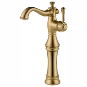 Cassidy Single Hole Single Handle Vessel Sink Faucet in Brushed Gold