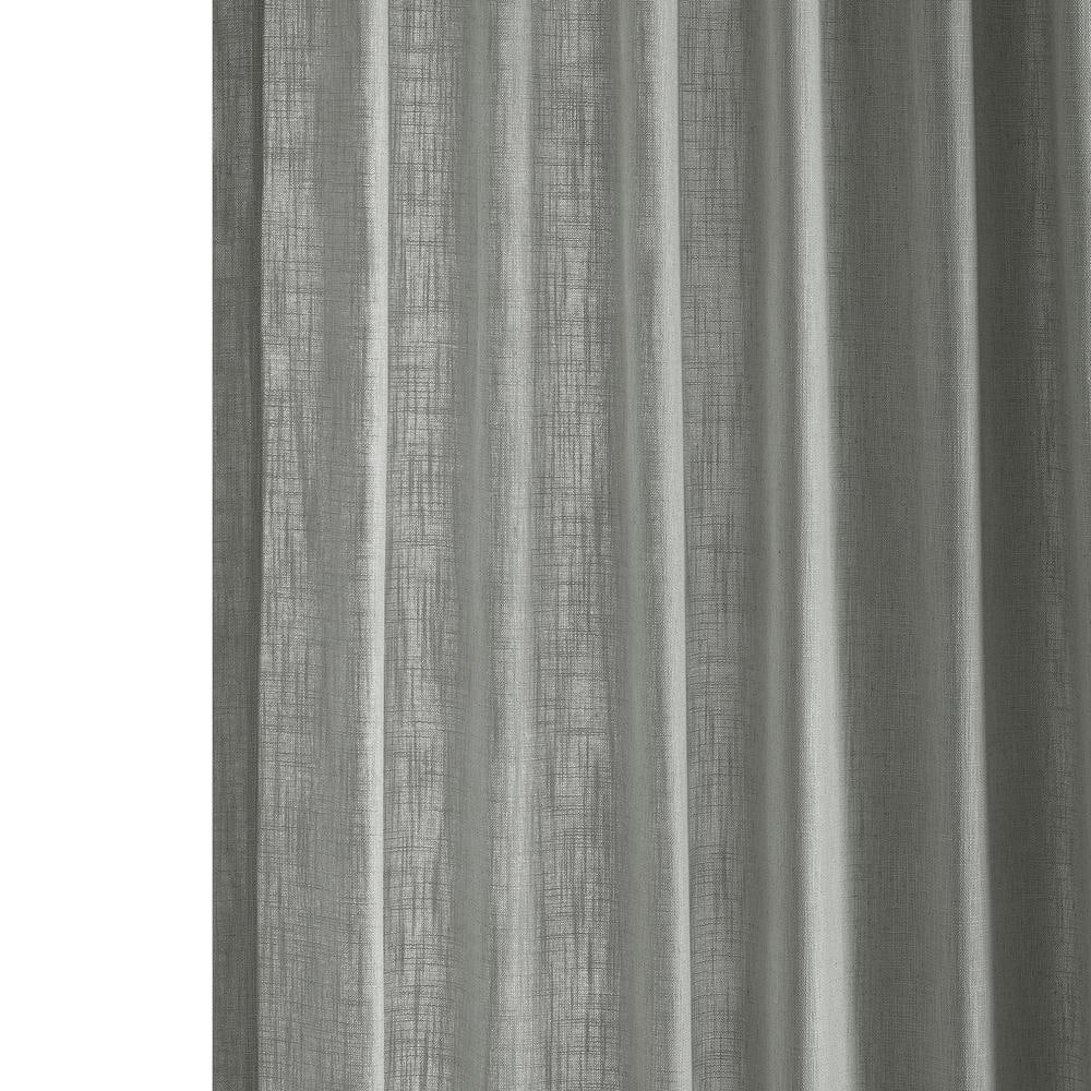 Ash Grey Sheer Linen Polyester Window Panel 50" x 84"