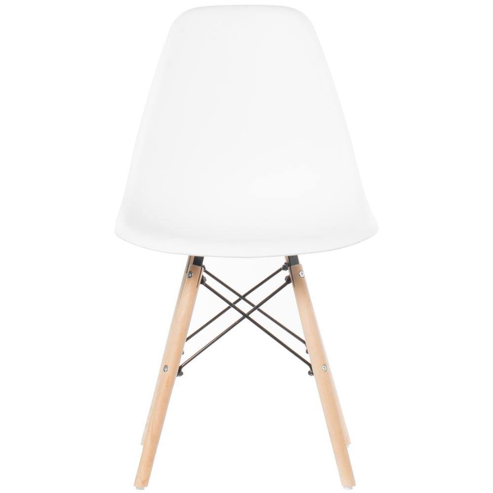 White High Back Wooden Side Chair