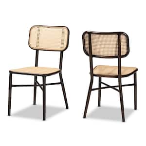 Katina Beige and Brown Outdoor Dining Chair (Set of 2)