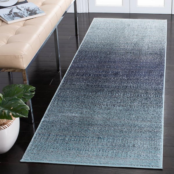 Adirondack Purple/Gray 3 ft. x 8 ft. Gradient Runner Rug
