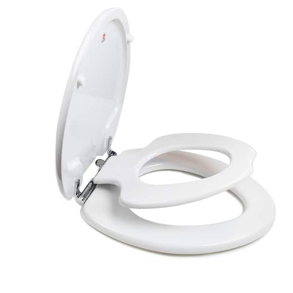 TOPSEAT TinyHiney Slow Close Children's Elongated Closed Front Toilet Seat in White