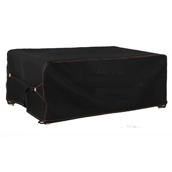 Unbranded Waterproof Outdoor Patio Furniture Cover for Dining and Coffee Table Sets, 74 in.L x 47 in.W x 28 in.H, Black