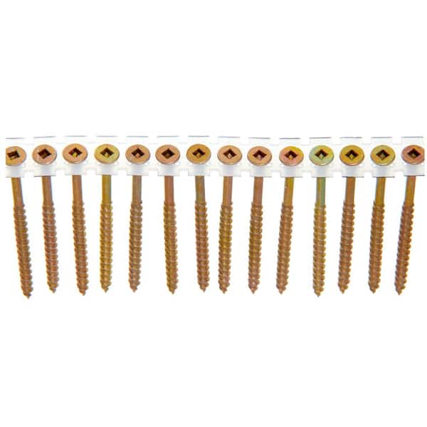 #8x3 Rex Yellow Zinc Flat Head Point T17 Double Thread (800 Tub)