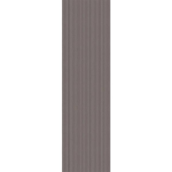 FROM PLAIN TO BEAUTIFUL IN HOURS Tiny Slats 1/4 in. x 1 ft. x 9.3 ft. Gray Taupe Espresso Glue-Up Foam Wood Slat Walls (30-Pack)/279 sq. ft.