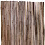 6 ft. H x 16 ft. L Split Bamboo Slats Screening Fencing Chocolate Finish Bamboo Fence Roll