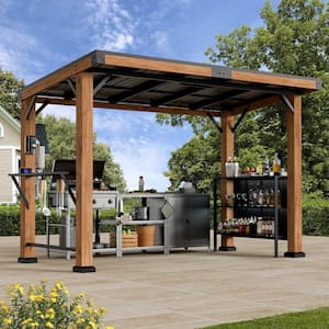 Ultra Series 6 ft. x 12 ft. Cedar Framed Hard Top Gazebo, Grill Gazebo