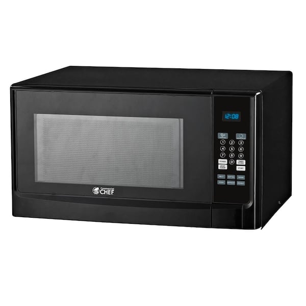 Commercial CHEF 1.4 cu. ft. Countertop Microwave Black