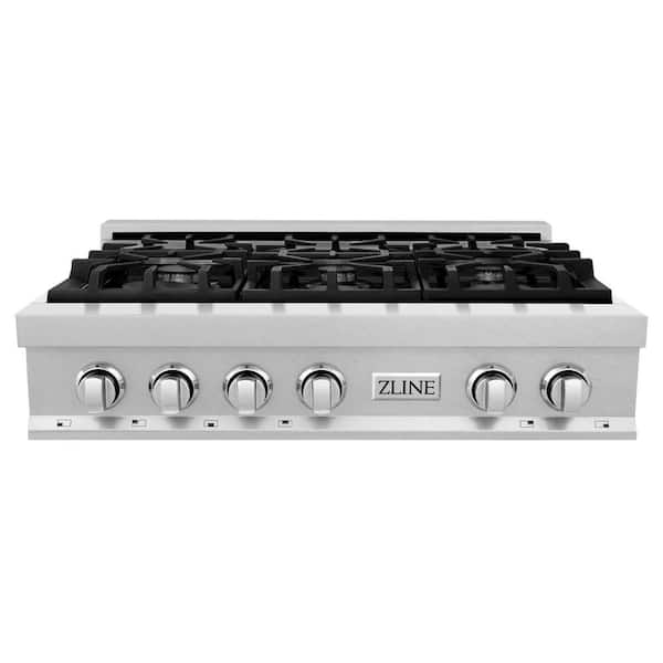 TTN036-7 Five Star 36'' Natural Gas Pro Cooktop with 4 Open Burners and  Grill/Griddle - Natural Gas - Stainless Steel